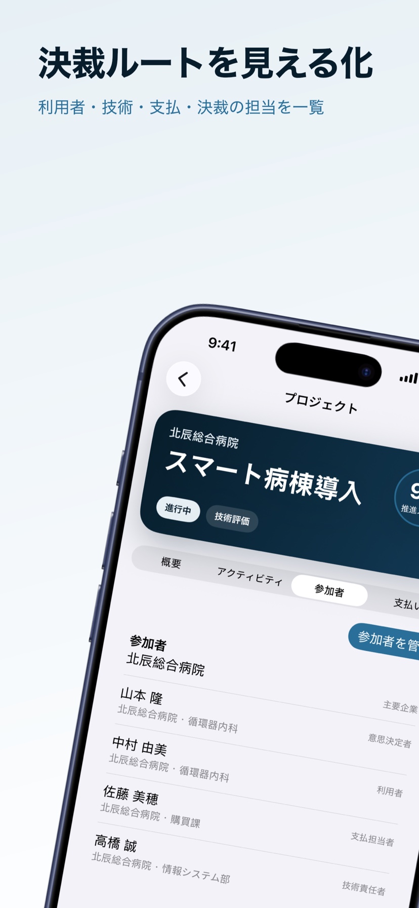 VINEQRAの意思決定者画面